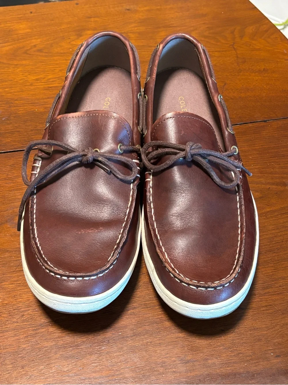 Cole Haan Men’s Pinch Roadtrip Boat Shoes Brown Leather Size 13 M